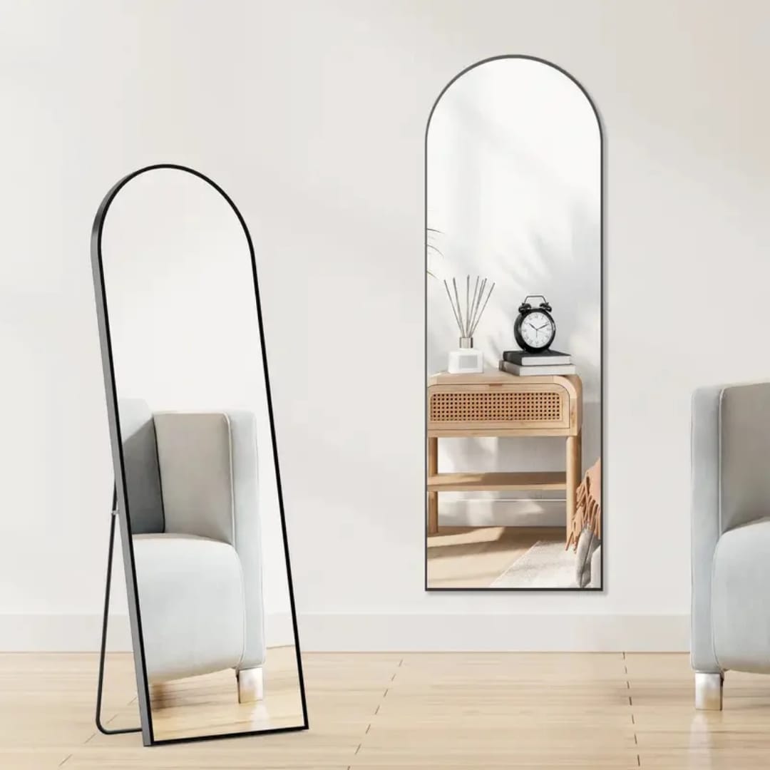 Aluminum Framed Arched Floor Mirror  HI5931QX
