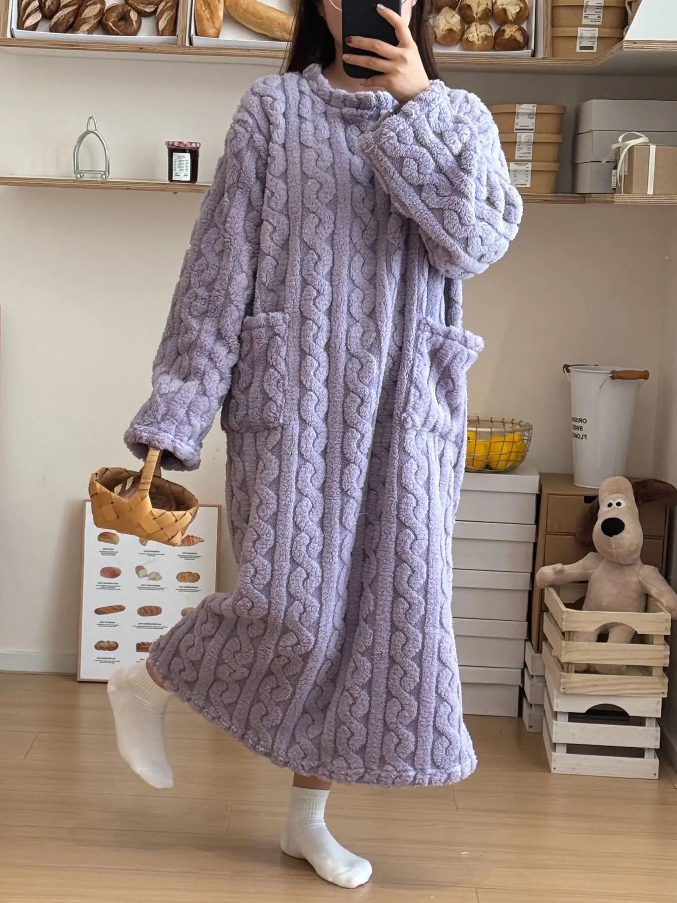 VELVET SLEEP DRESS HA2296