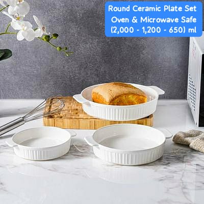 3pcs Ceramic Oven Baking Set