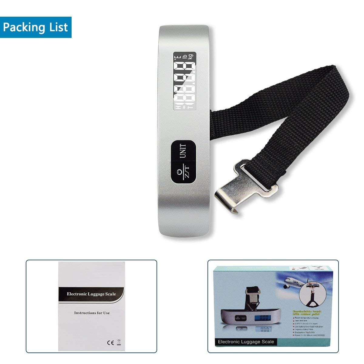 Portable Traveler Luggage Scale LCD Display HA22250