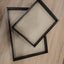 Leather wood tray set