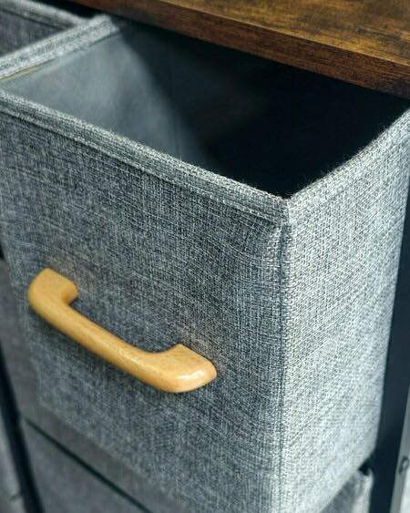 Modern Wood & Metal Drawer Stand HA8003