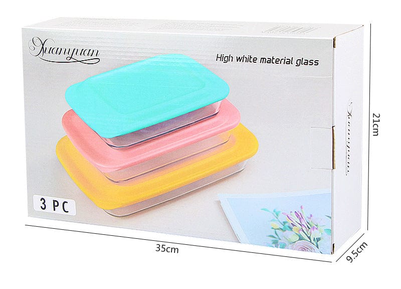 Oven Glass Food Storage 3 pcs HA8006