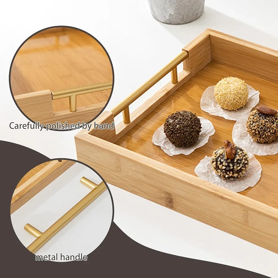 Wooden Bamboo 3pcs Tray Set KW3059ZH
