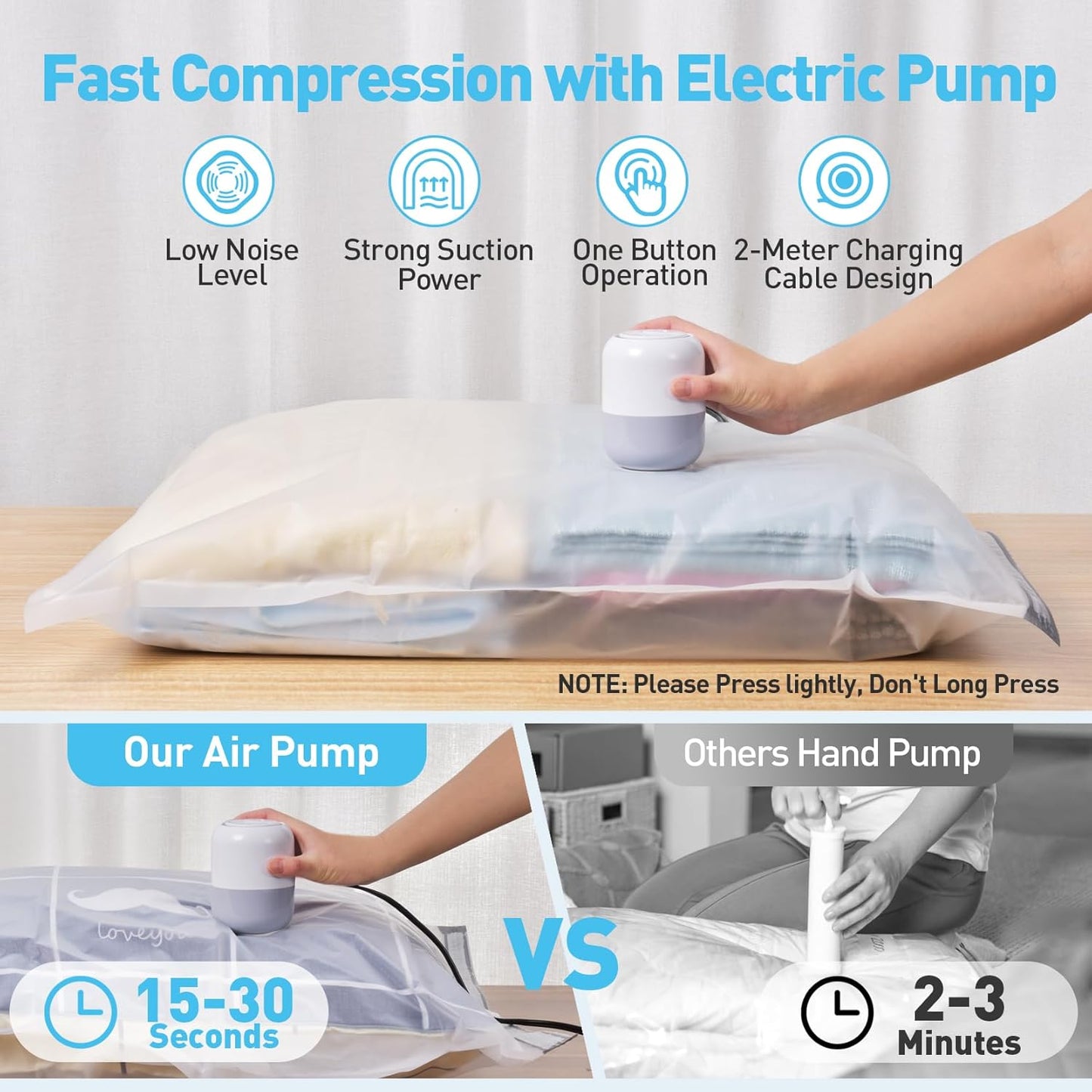Compression Vacuum Bag 60x80cm & Pump