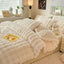 4PCS SET RABBIT FUR BED SHEET HA2291