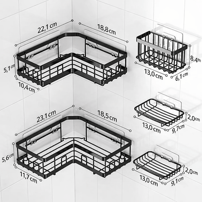 CADDY BATHROOM SHELFS 5PCS HI5527LX
