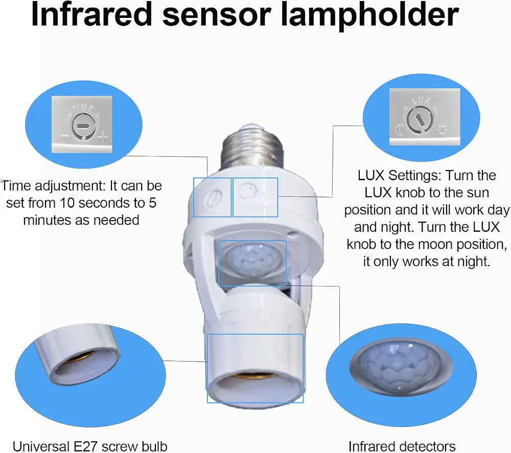 Infrared sensor Lamp Holder LI9251BW