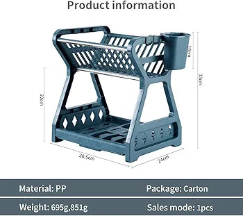 Plastic 2 Kitchen Tier Rack KT2364