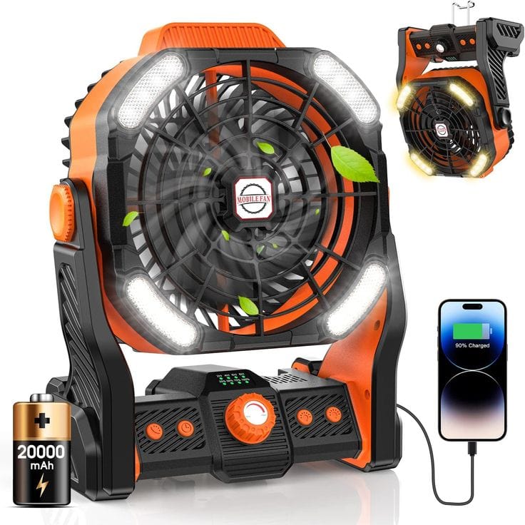 PORTABLE DOUBLE FAN POWERBANK HA2378