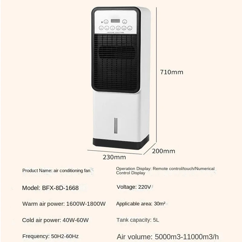 Zumaha Oscillating Air Conditioning Fan