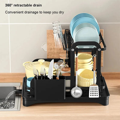 Drainable kitchen rack 2 tier