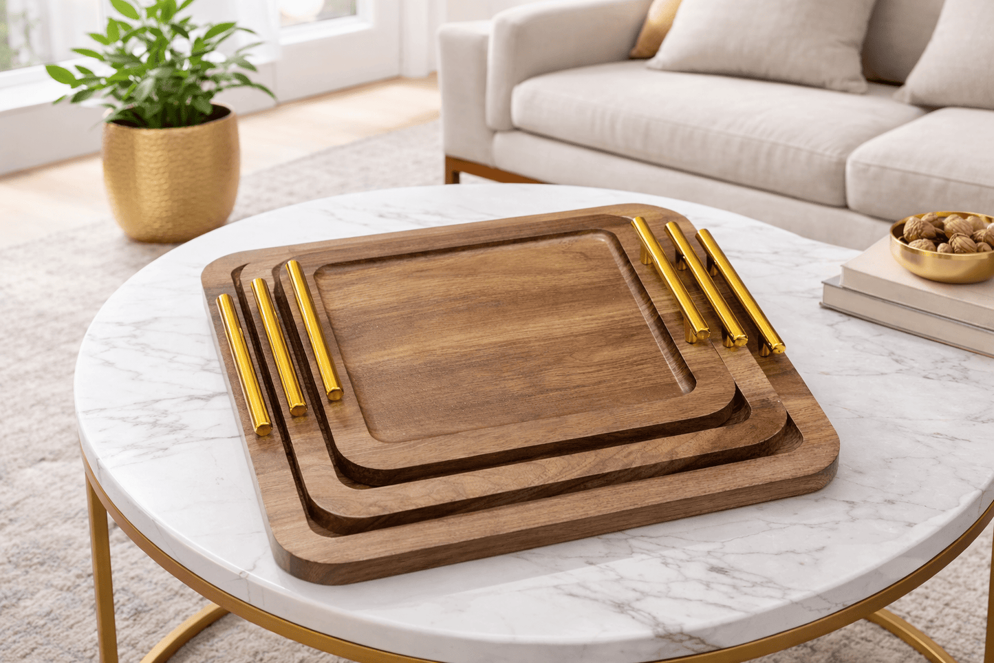 3 Trays Wooden Set KW4726MF
