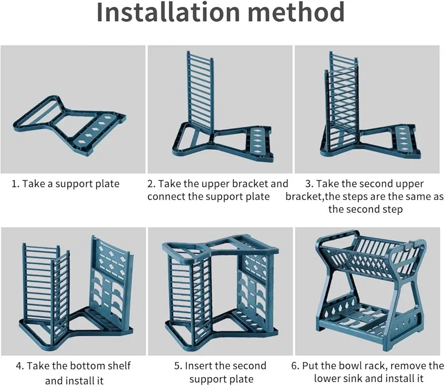 Plastic 2 Kitchen Tier Rack KT2364