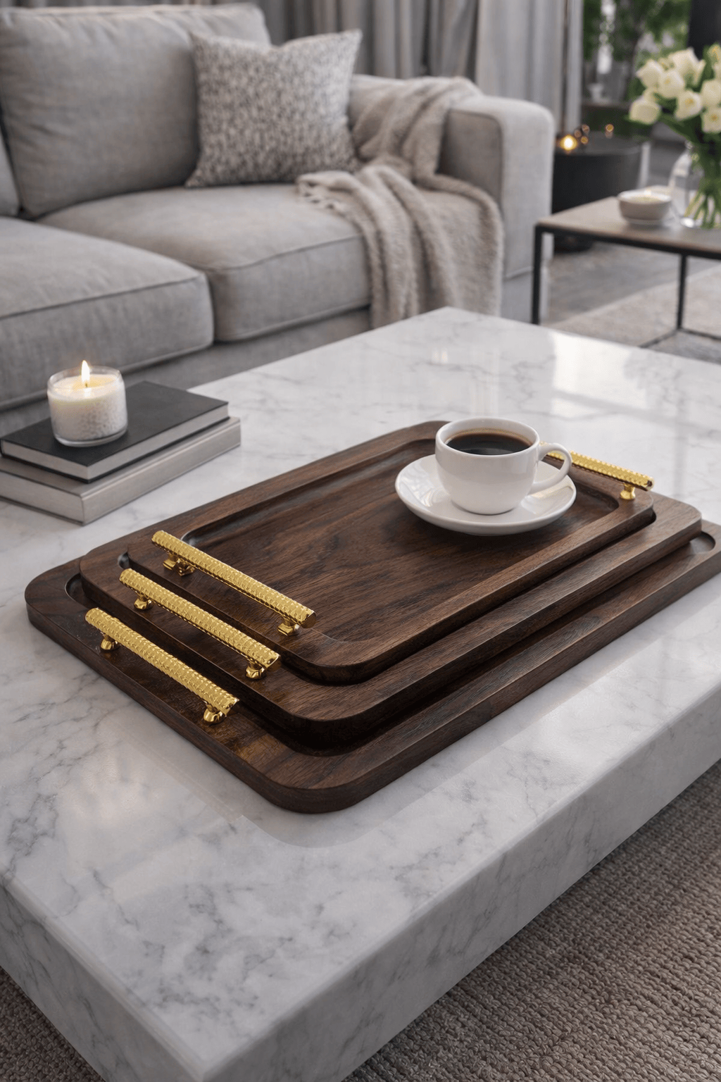 3 Trays Wooden Set KW4726MF