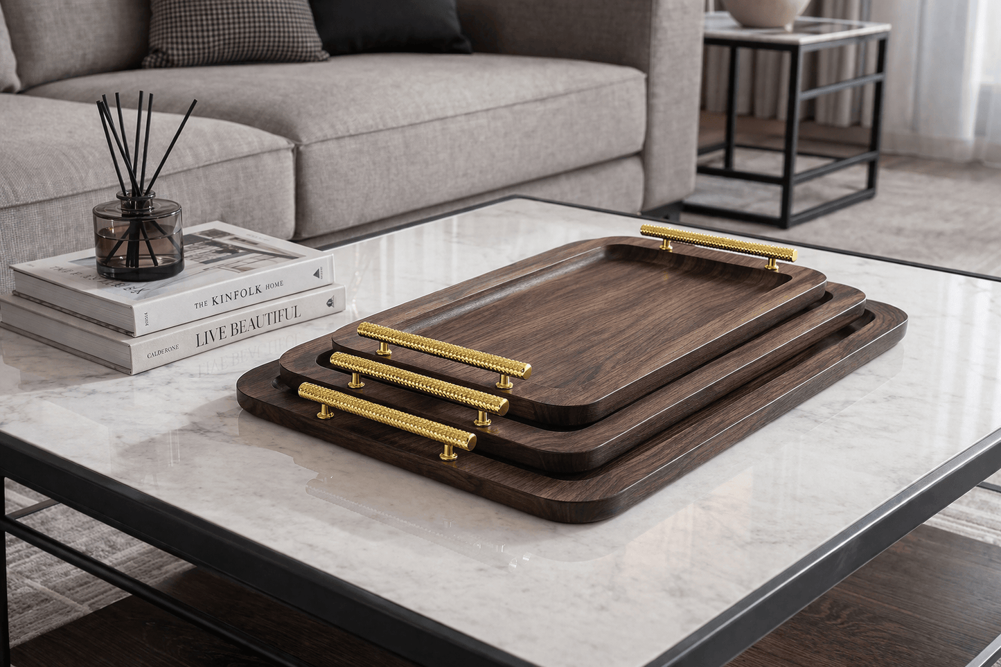 3 Trays Wooden Set KW4726MF