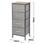 Modern Wood & Metal Drawer Stand HA8003