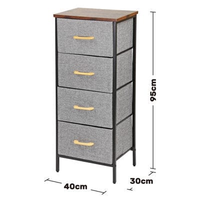 Modern Wood & Metal Drawer Stand HA8003