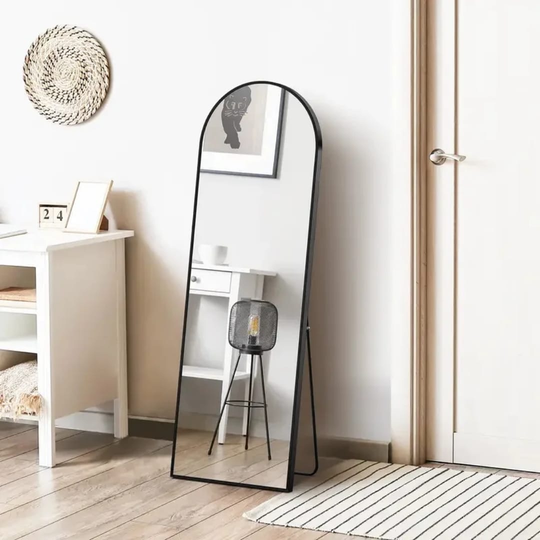 Aluminum Framed Arched Floor Mirror  HI5931QX
