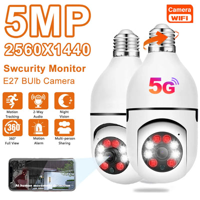 5G Wifi 5MP Bulb Camera FR1556