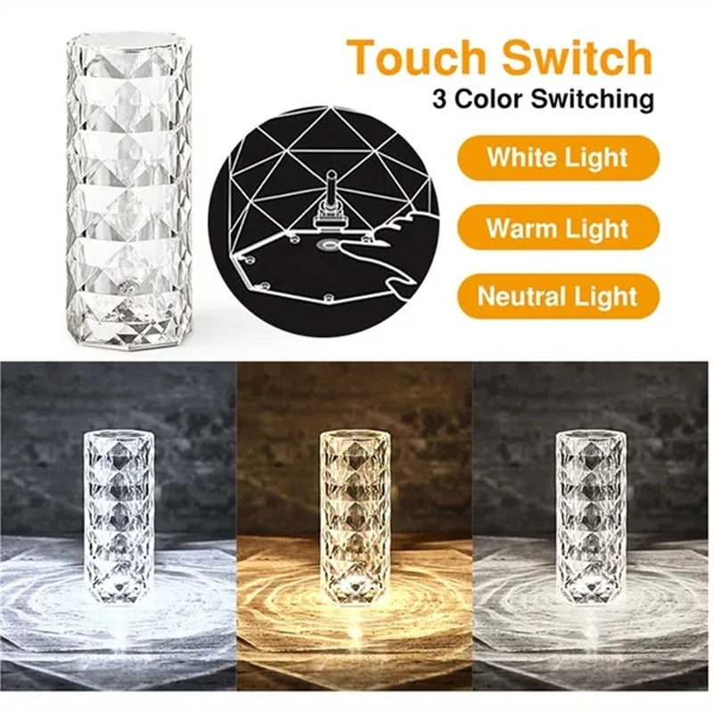 LED Crystal Table Lamp